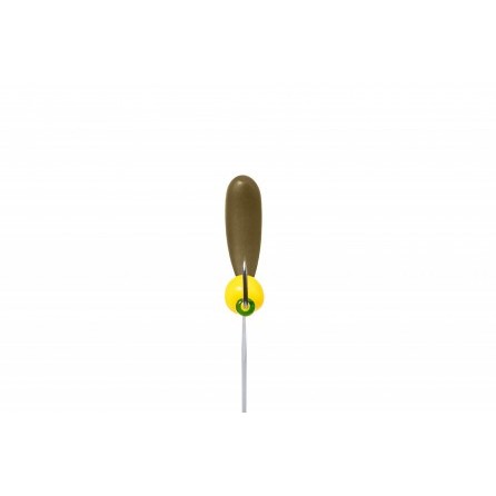 УРАЛКА КЛАССИЧЕСКАЯ удлиненная 1,55г. оливковая (желтая бусина)
